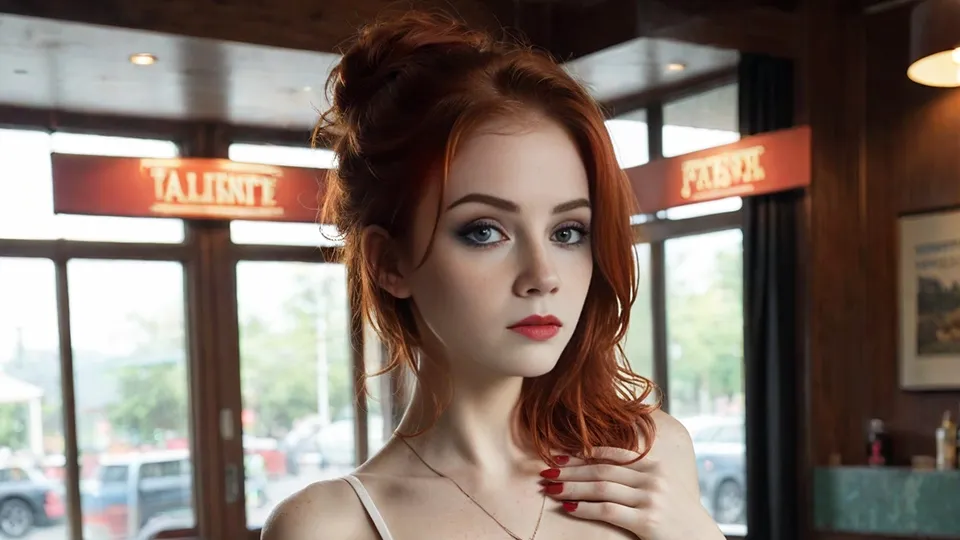 Mila Droskavo im Restaurant